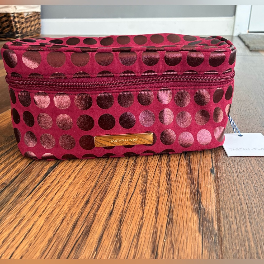 NWT TARTAN & TWINE Metallic Polka Dot Women's Travel Bag
